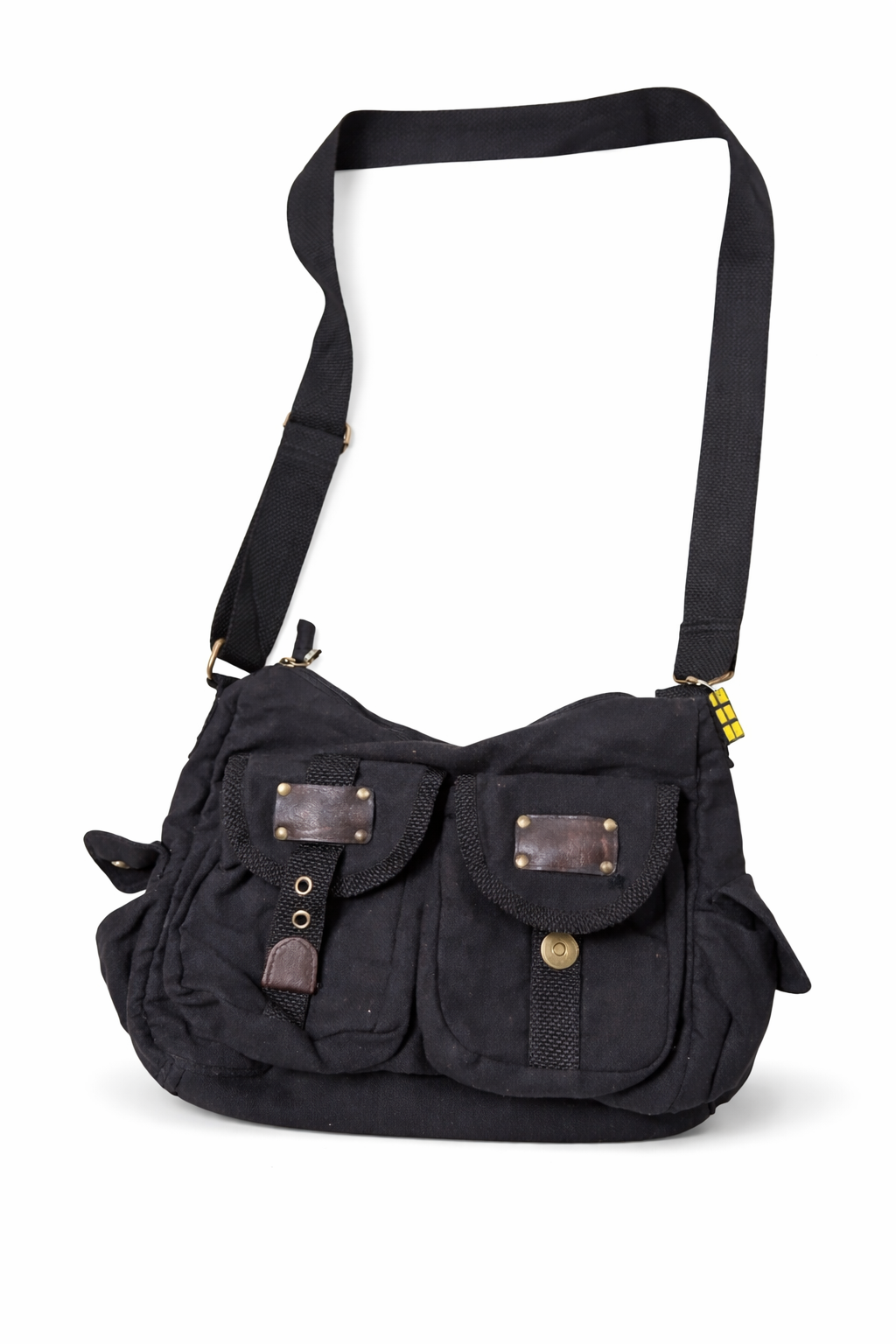 Urban Utility Canvas Sling Bag – Black