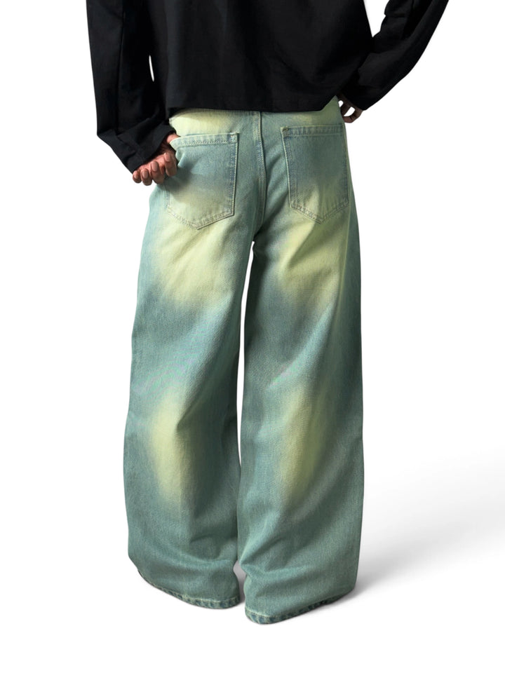 Sage Green Wide Leg Jeans