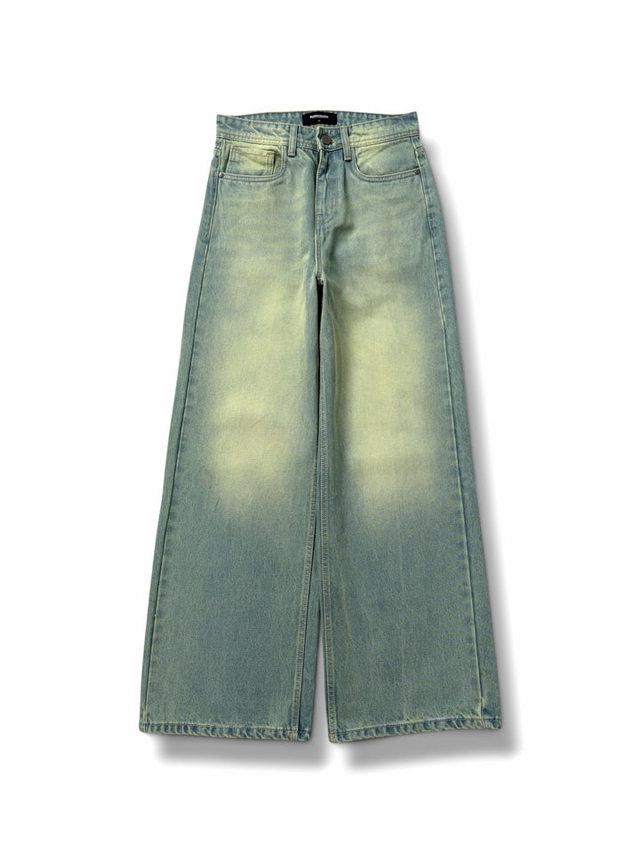 Sage Green Wide Leg Jeans