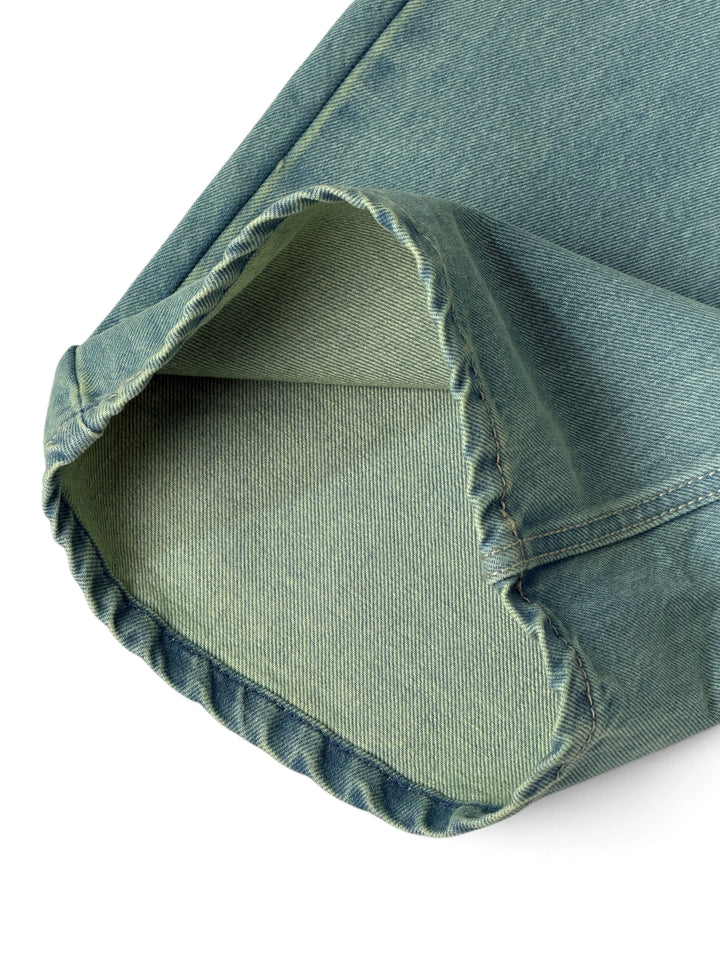 Sage Green Wide Leg Jeans