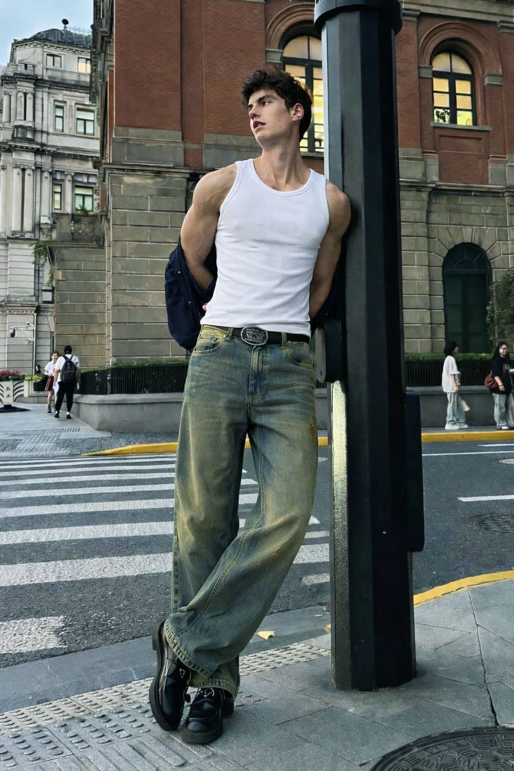 Vintage Olive Wide Leg Jeans