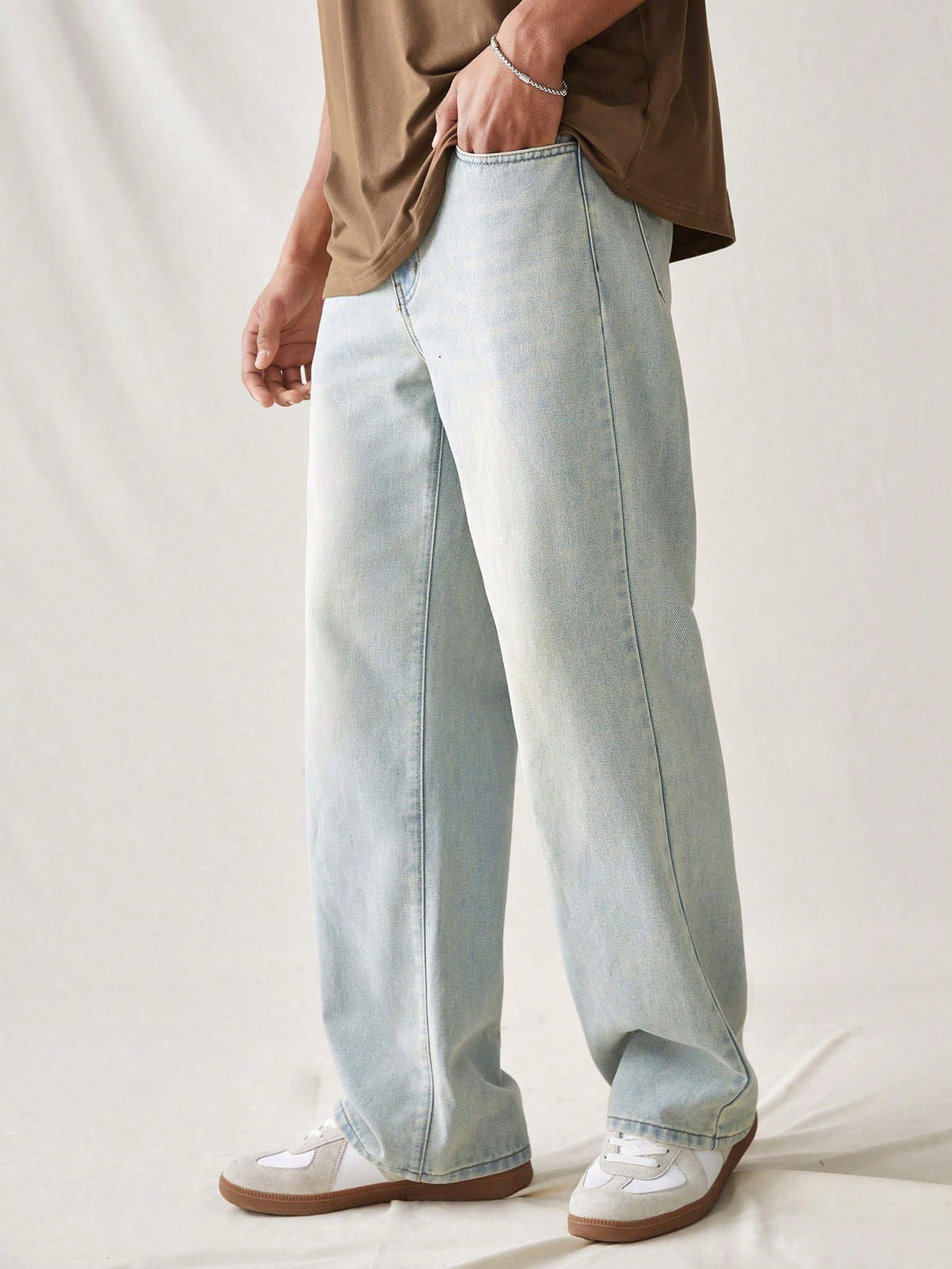 Ice Blue Classic Baggy Jeans
